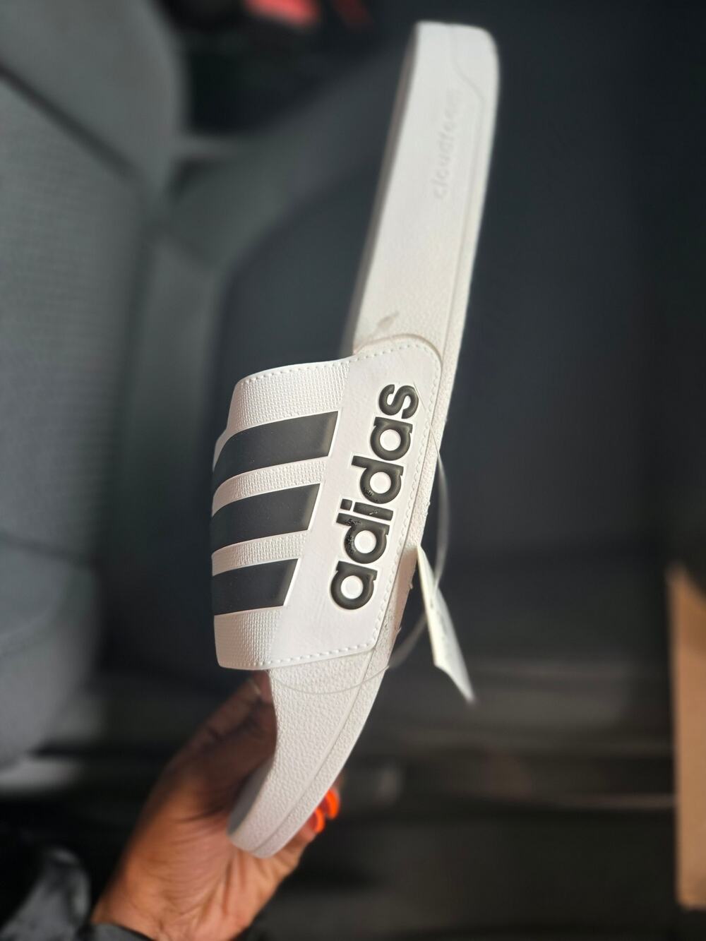 Adidas Adilette Shower Slides Cloud White / Core Black, Size 17
